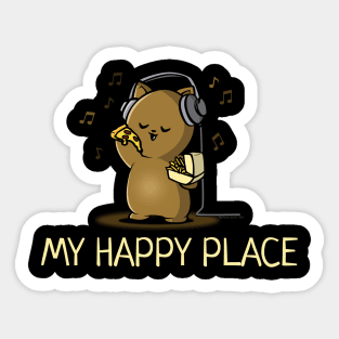 My Happy Place - Food and Music Sticker
